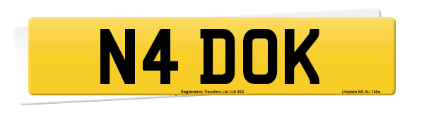 Registration number N4 DOK